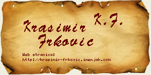 Krasimir Frković vizit kartica